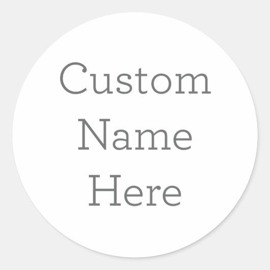 Individuelle Name-Aufkleber Runder Aufkleber (Vorderseite)