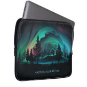 Individuelle Name Aurora Borealis Illustration Laptopschutzhülle (Vorne Rechts)