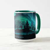 Individuelle Name Aurora Borealis Illustration Tasse (VorderseiteRechts)