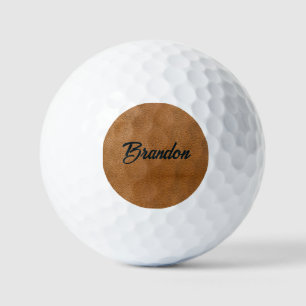 Individuelle Name aus Braunleder Golfball