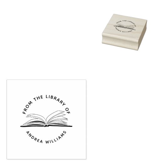 Individuelle Name aus der Bibliothek der Moderne | Gummistempel (Stempel)