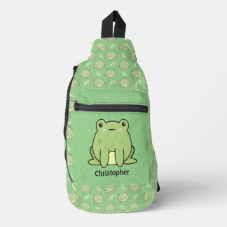 Individuelle Name aus Frosch und Leder Crossbody Bag