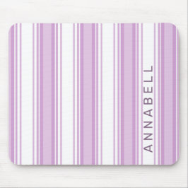 individuelle Name aus lila und weißen Streifen Mousepad