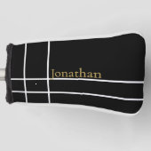 Individuelle Name aus schwarzem Gold Golf Headcover (Vorderseite)
