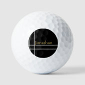 Individuelle Name aus schwarzem Gold Golfball (Vorderseite)