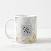 Individuelle Name aus schwarzem und weißem Marmor Kaffeetasse (Links)