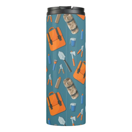 Individuelle Name Außengetriebemuster Thermosbecher (Rückseite)