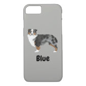 Individuelle Name Aussie Dog iPhone Case (Rückseite)