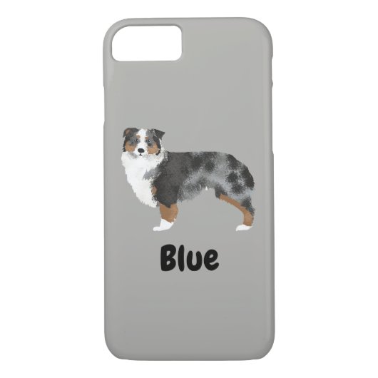 Individuelle Name Aussie Dog iPhone Case (Rückseite)