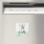 Individuelle Name Australian Shepherd Pet Dog Magnet (In Situ (Geschirrspüler))
