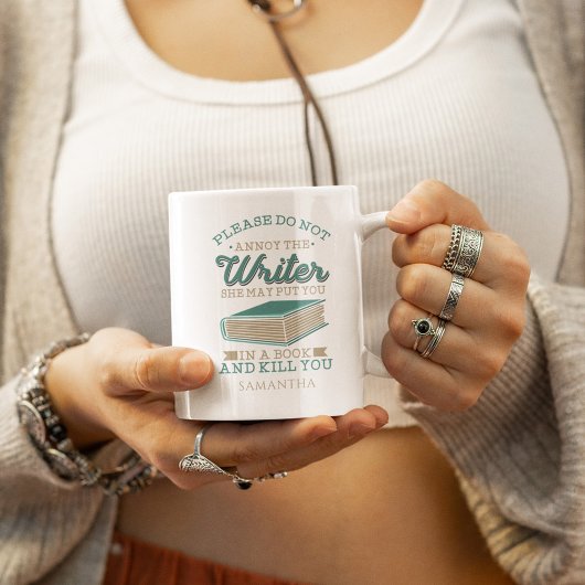 Individuelle Name-Autor: Verärgert den Schriftstel Zweifarbige Tasse