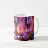 Individuelle Name Autumnal verzauberter Whimsigoth Kaffeetasse (VorderseiteRechts)