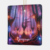 Individuelle Name Autumnal verzauberter Whimsigoth Keramikornament (Links)