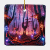 Individuelle Name Autumnal verzauberter Whimsigoth Keramikornament (Rückseite)