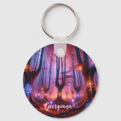 Individuelle Name Autumnal verzauberter Whimsigoth Schlüsselanhänger (Rückseite)