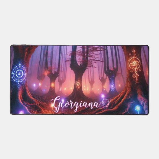 Individuelle Name Autumnal verzauberter Whimsigoth Schreibtischunterlage (Vorderseite)