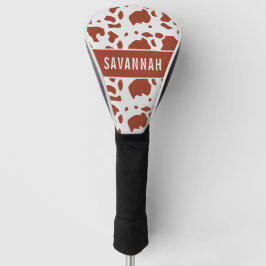 Individuelle Name Ayrshire Kuh Tierbild Golf Headcover
