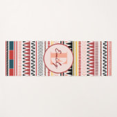 Individuelle Name Aztec Elegance Warmes, rotes eth Yogamatte (Vorderseite (Horizontal))
