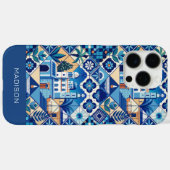 Individuelle Name Azulejo Tiles Pattern Case-Mate iPhone Hülle (Rückseite (Horizontal))