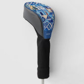 Individuelle Name Azulejo Tiles Pattern Golf Headcover (angewinkelt)