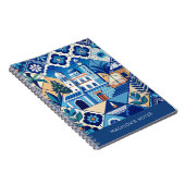 Individuelle Name Azulejo Tiles Pattern Notizblock (Rechte Seite)