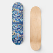 Individuelle Name Azulejo Tiles Pattern Skateboard (Vorderseite)