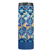 Individuelle Name Azulejo Tiles Pattern Thermosbecher (Rückseite)