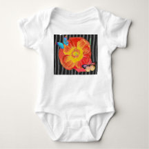 INDIVIDUELLE NAME BABY BAUMWOLLE BODYSUIT RED POPP