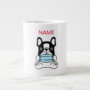 INDIVIDUELLE NAME BABY BULLDOG MIT MASK SPECALAL T Jumbo-Tasse