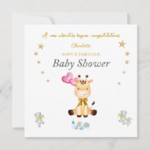 Individuelle Name Baby Giraffe Ballons Babydusche