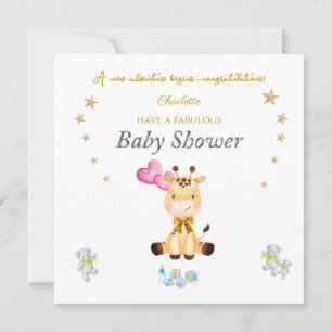 Individuelle Name Baby Giraffe Ballons Babydusche