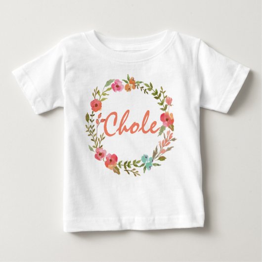 Individuelle Name Baby Girl Baby T-shirt (Vorderseite)