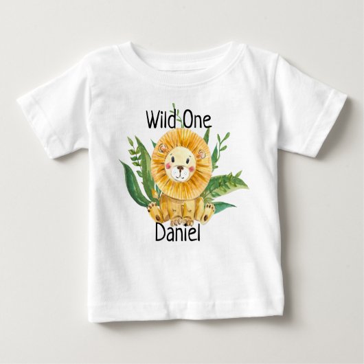 Individuelle Name Baby Kleinkind T Shirt Top Wild  (Vorderseite)