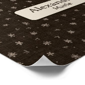 Individuelle Name Baby Moody Country Braun Kinderz Poster (Ecke)