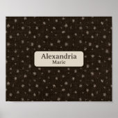 Individuelle Name Baby Moody Country Braun Kinderz Poster (Vorne)