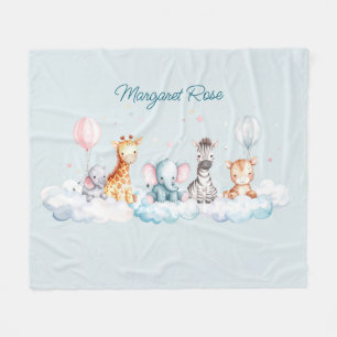 Individuelle Name Baby Zebra mit all seinen Freund Fleecedecke