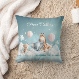 Individuelle Name Baby Zebra mit all seinen Freund Kissen