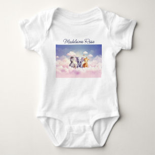 Individuelle Name Baby Zebra mit all seinen Freund Strampler