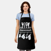 Individuelle Name Backen Kochen Koch Küche Küche K Schürze (Getragen)