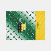 Individuelle Name-Backhof grüne Diamantblech Fleecedecke (Vorderseite (Horizontal))