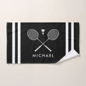 Individuelle Name Badminton Black Stripes Handtuch (Handtuch)