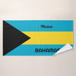 Individuelle Name Bahamas Badehandtuch