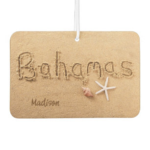 Individuelle Name Bahamas Beach Autolufterfrischer