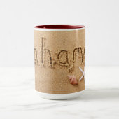 Individuelle Name Bahamas Beach Tasse (Zentrum)