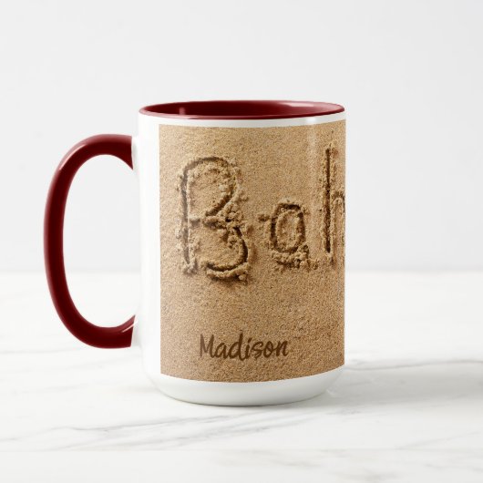 Individuelle Name Bahamas Beach Tasse (Links)