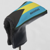 Individuelle Name Bahamas Flag Golf Headcover (3/4 Vorderseite)