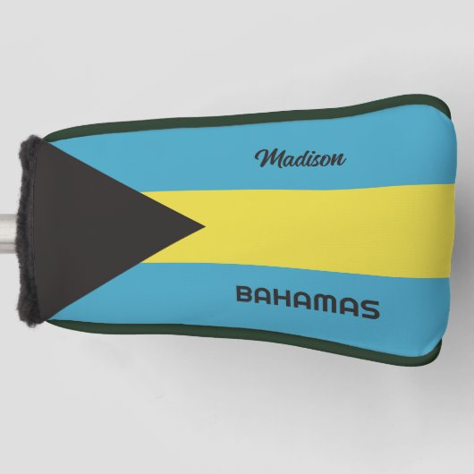 Individuelle Name Bahamas Flag Golf Headcover (Vorderseite)