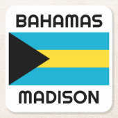Individuelle Name Bahamas Flag Rechteckiger Pappuntersetzer (Vorderseite)