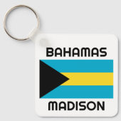 Individuelle Name Bahamas Flag Schlüsselanhänger (Vorderseite)