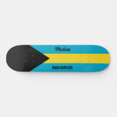 Individuelle Name Bahamas Flag Skateboard (Horizontal)